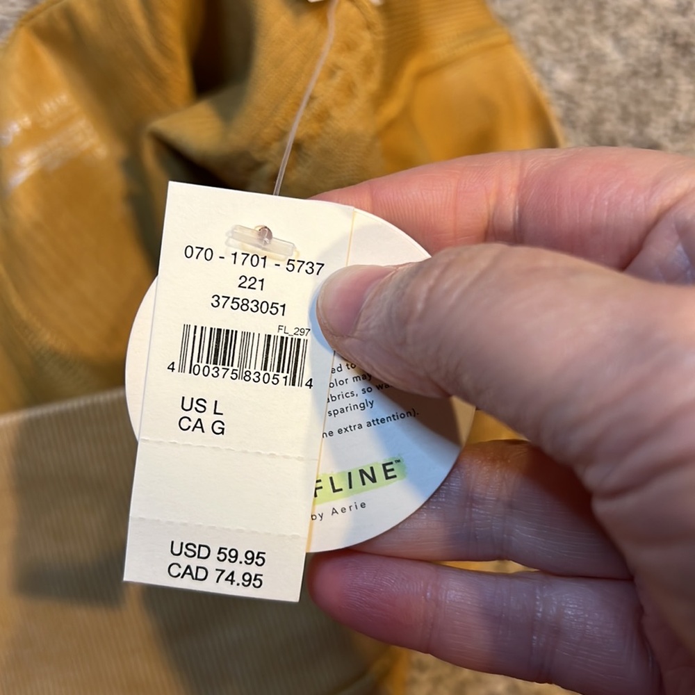 Aerie Sunset Yellow Ribbed High-Waist Leggings NWT excellent no flaws New! - Picture 5 of 6
